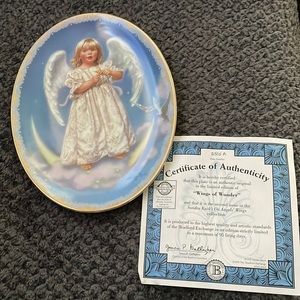 Bradford Exchange Wings of Wonder Angel Plate